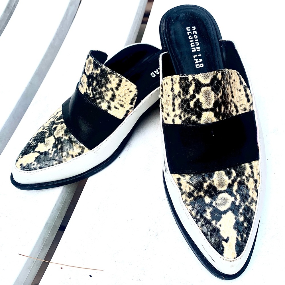 Design Lab Snakeskin Mules / Shoes